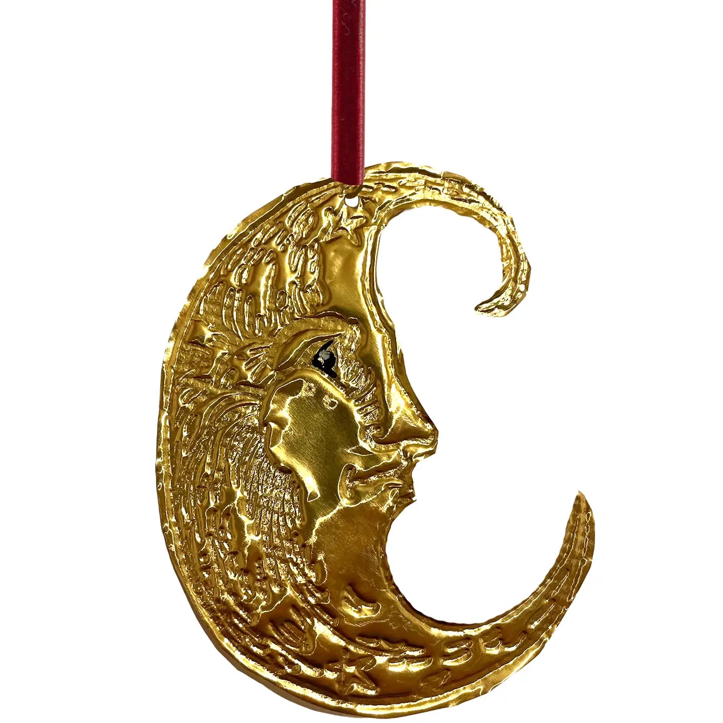 Tin Embossed Moon Decoration