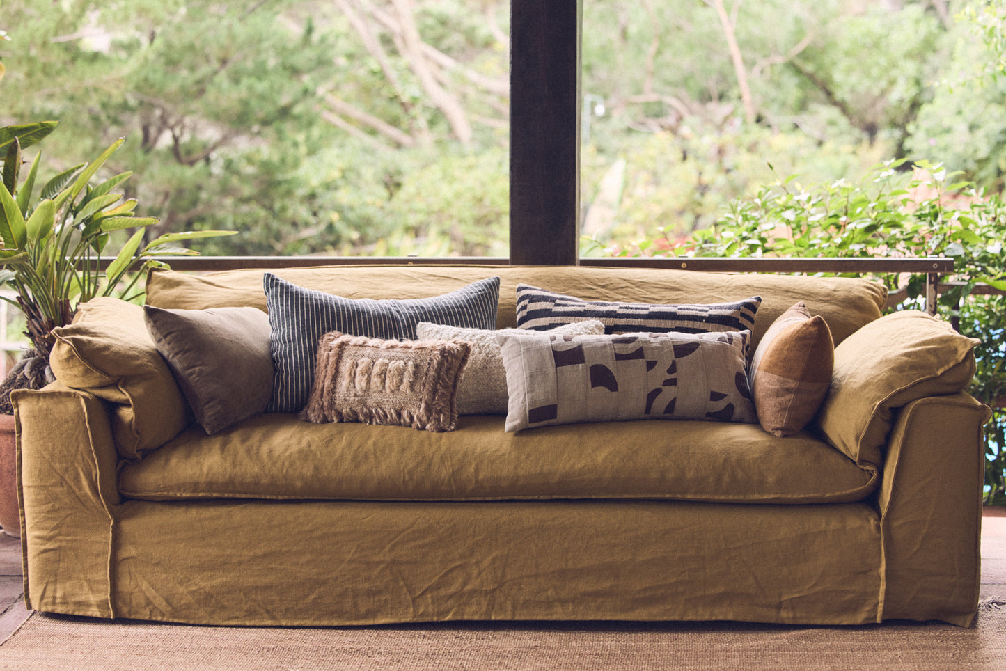 HKLIVING Striped Cushion - Monochrome