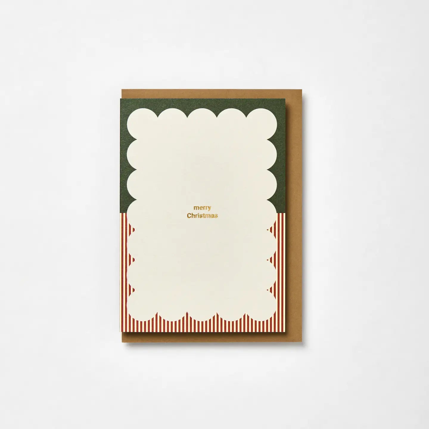 Peppermint Stripe Merry Christmas Card