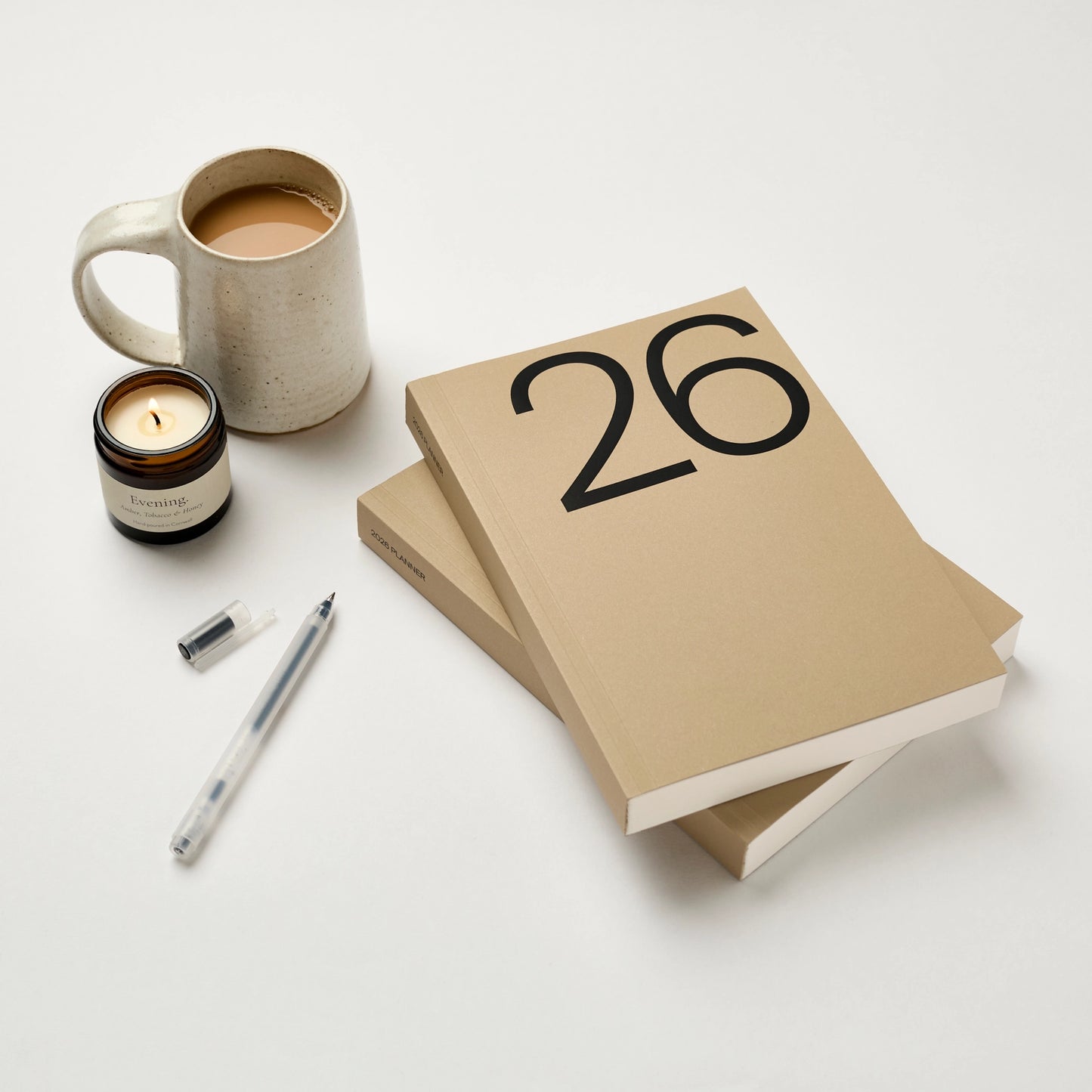Brown A5 Lay Flat 2026 Planner