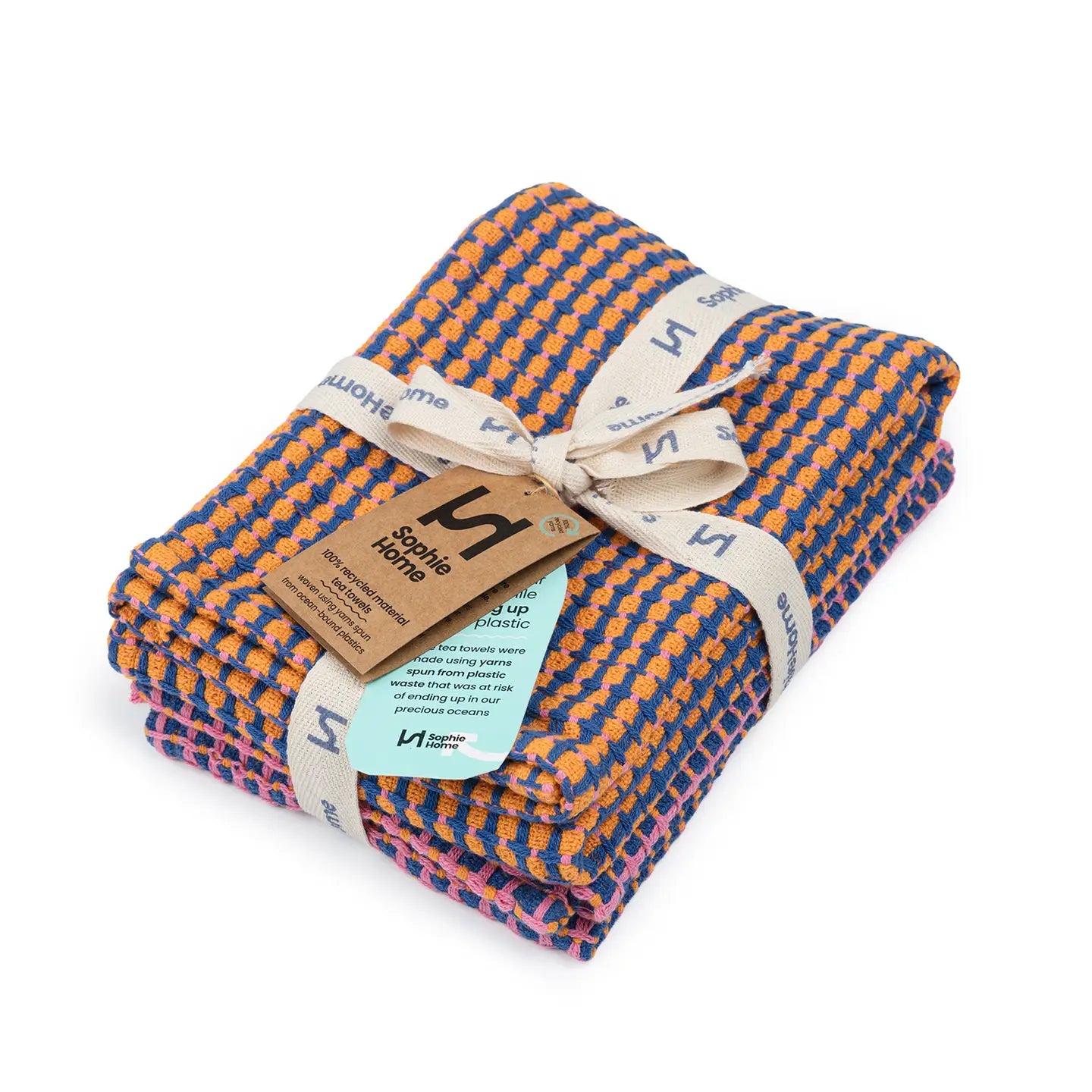 Recycled Material Tea Towels - Set of 2