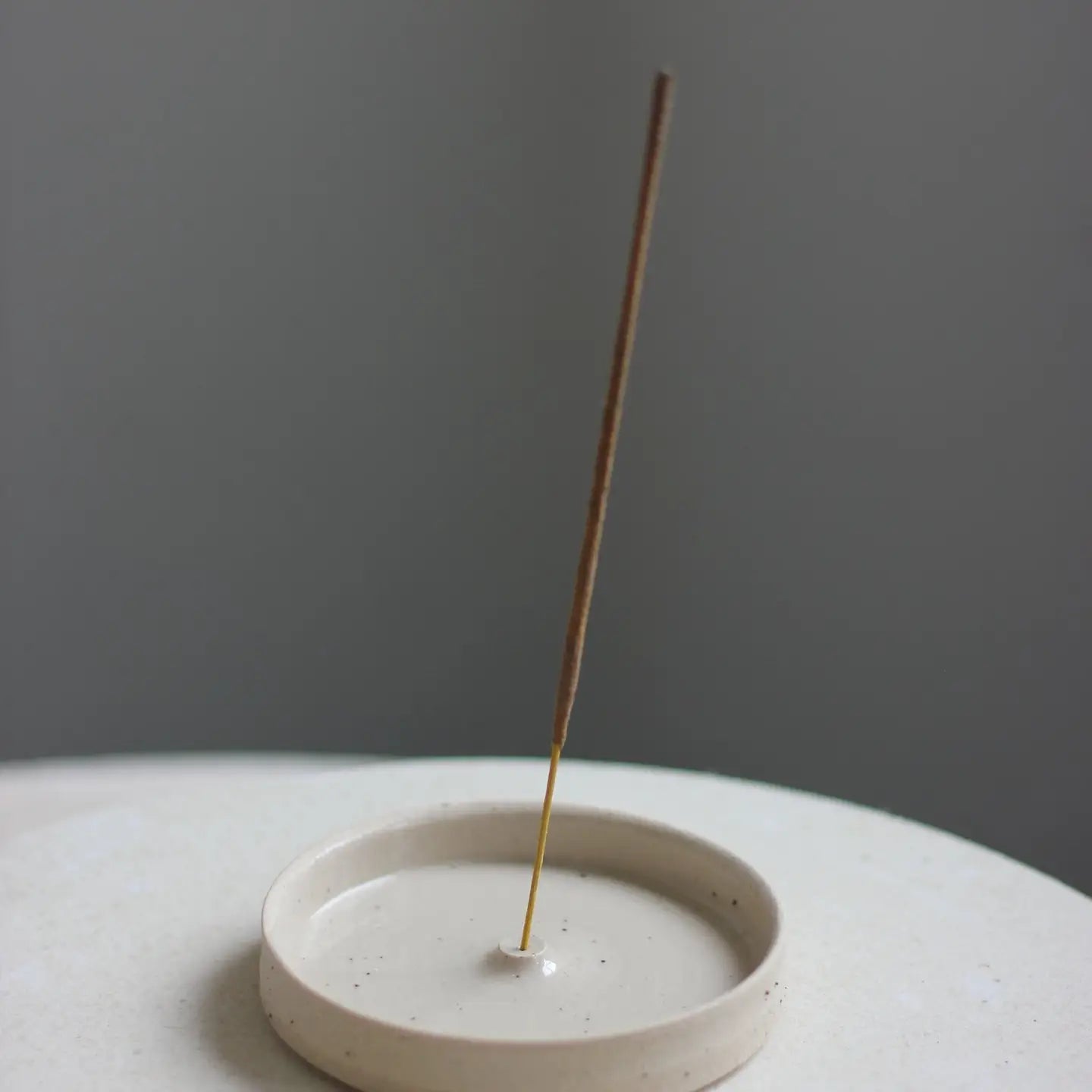 Lipped Stoneware Ceramic Incense Holder