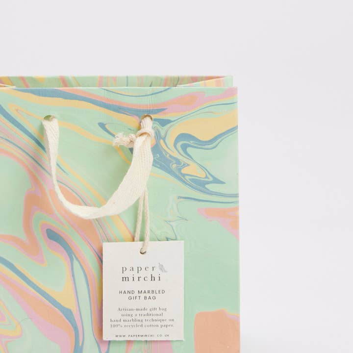 Hand Marbled Gift Bags - Bouquet
