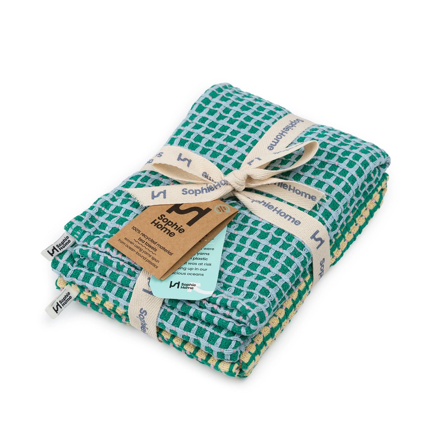 Recycled Material Tea Towels - Set of 2