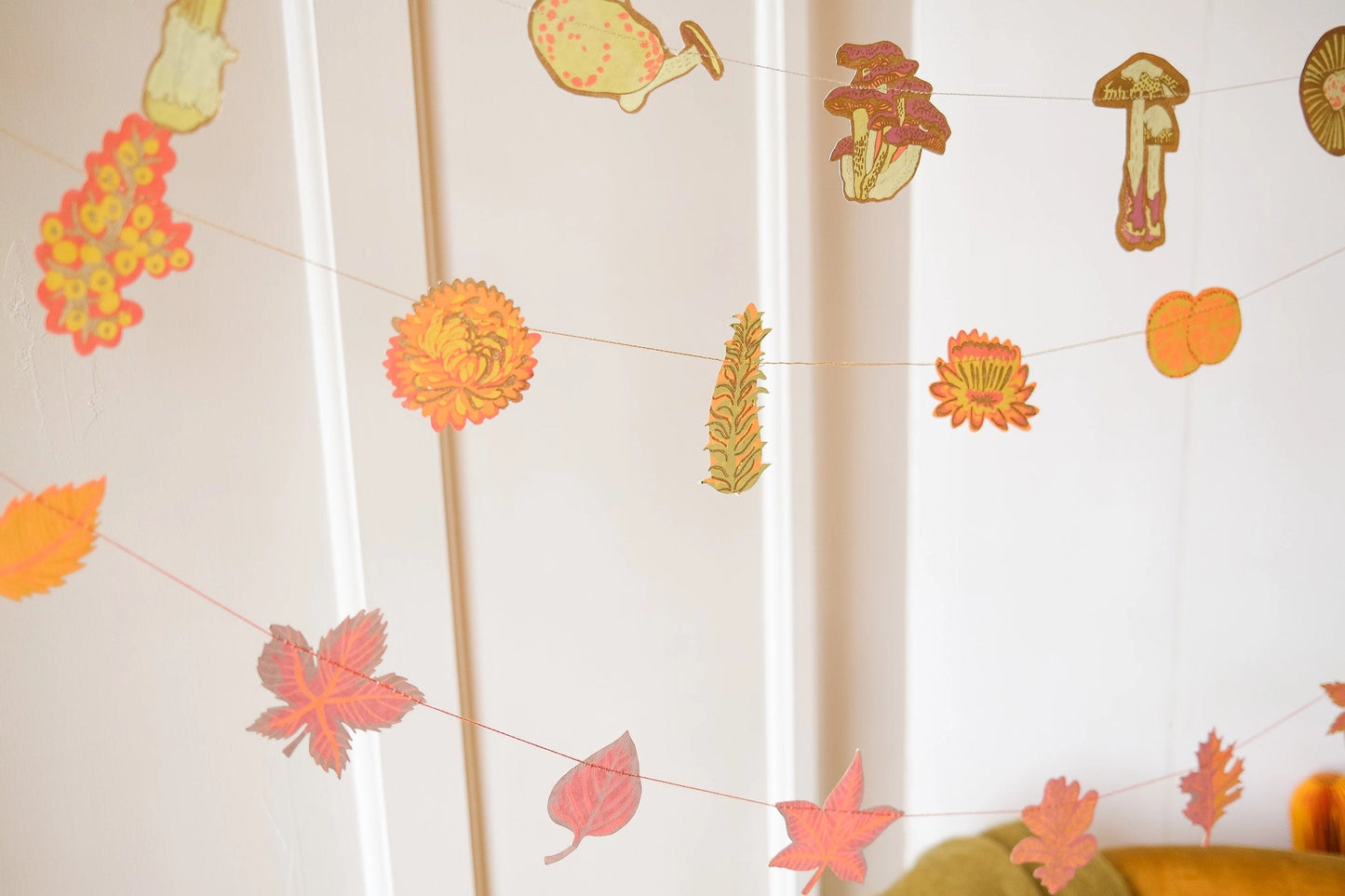 Autumn Leaves Sewn Garland