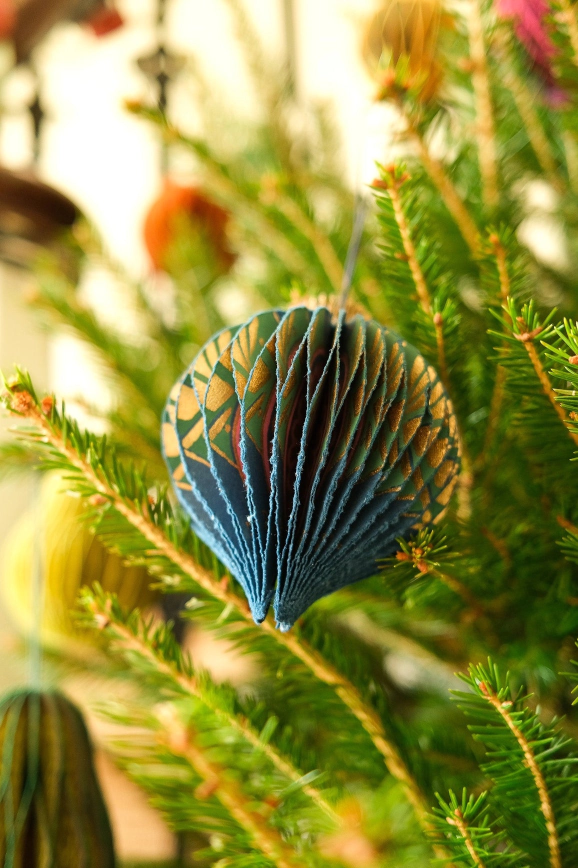 Blue Honeycomb Bauble