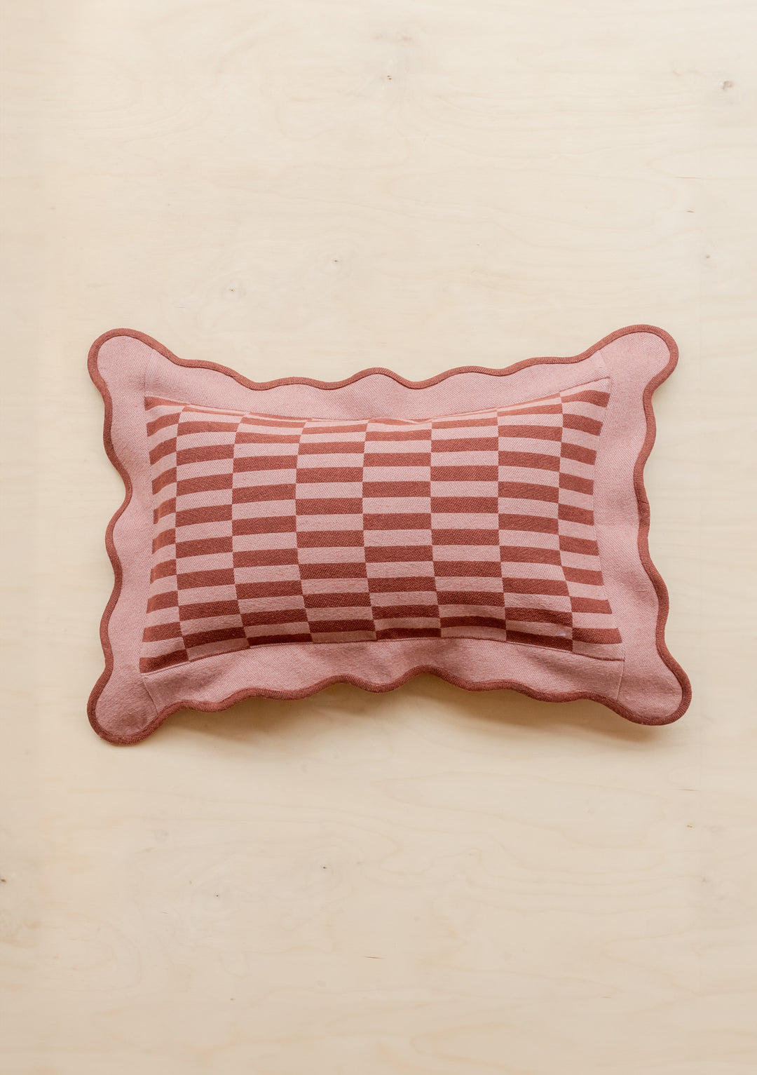 Cotton Cushion Cover - Rose Checkerboard