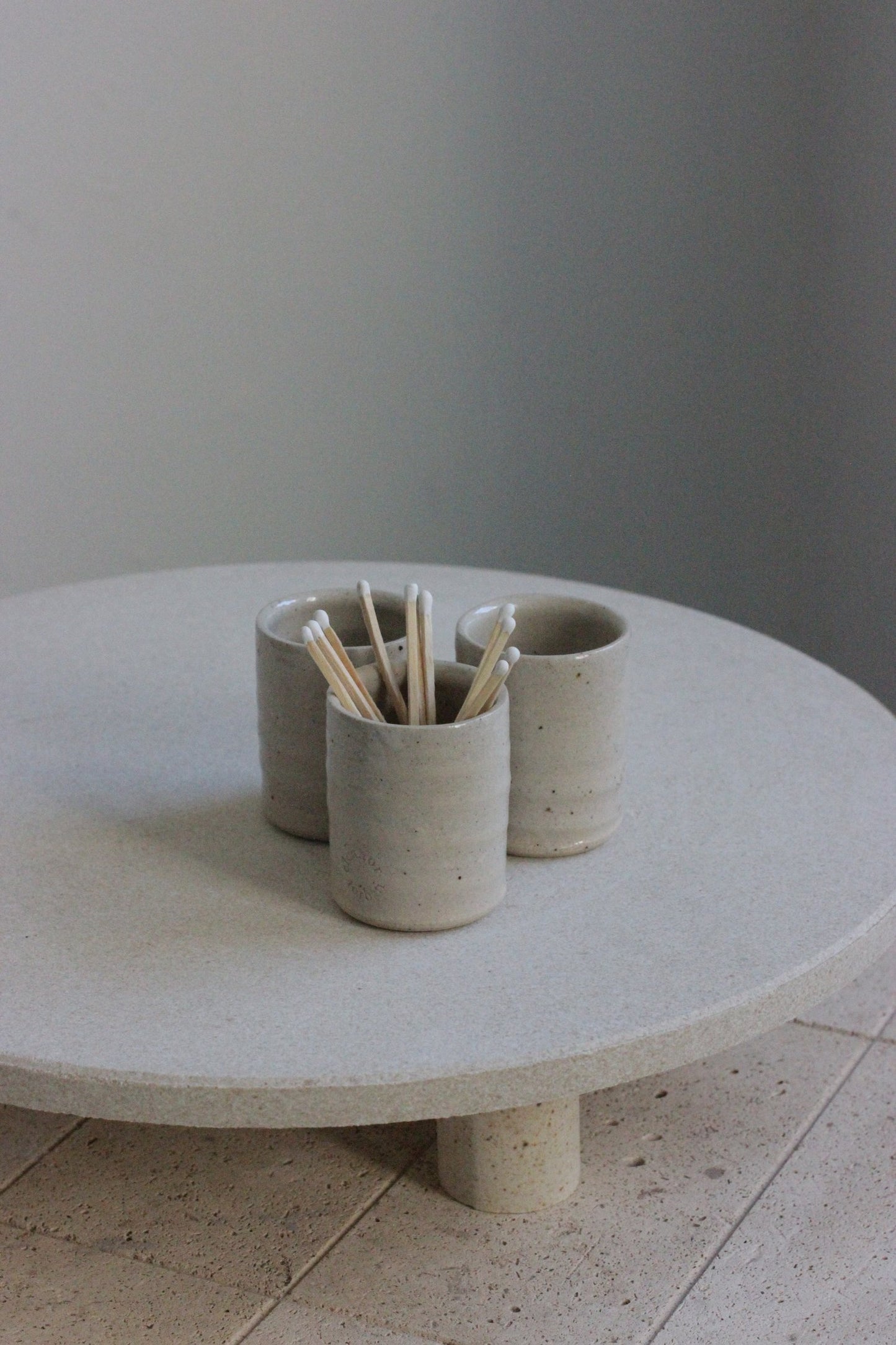 Stoneware Match Holder & Stricker