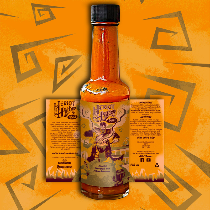 Roasted Pineapple and Yellow Habanero Sauce