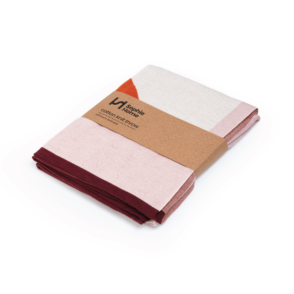 Orbi Cotton Knit Throw - Orange