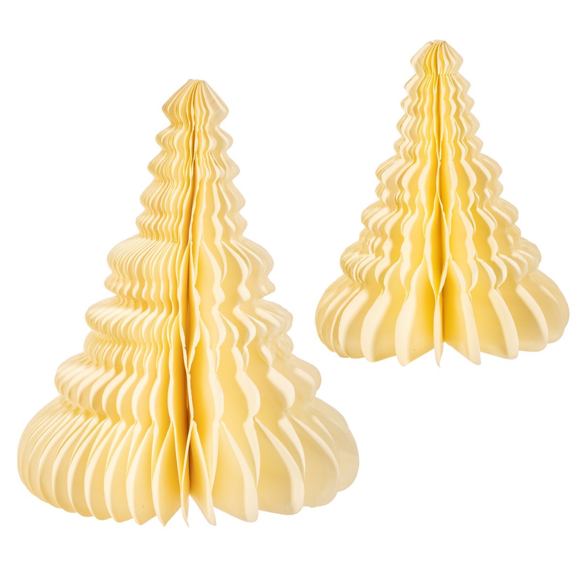 Wide Paper Christmas Tree Decoration - Set of 2