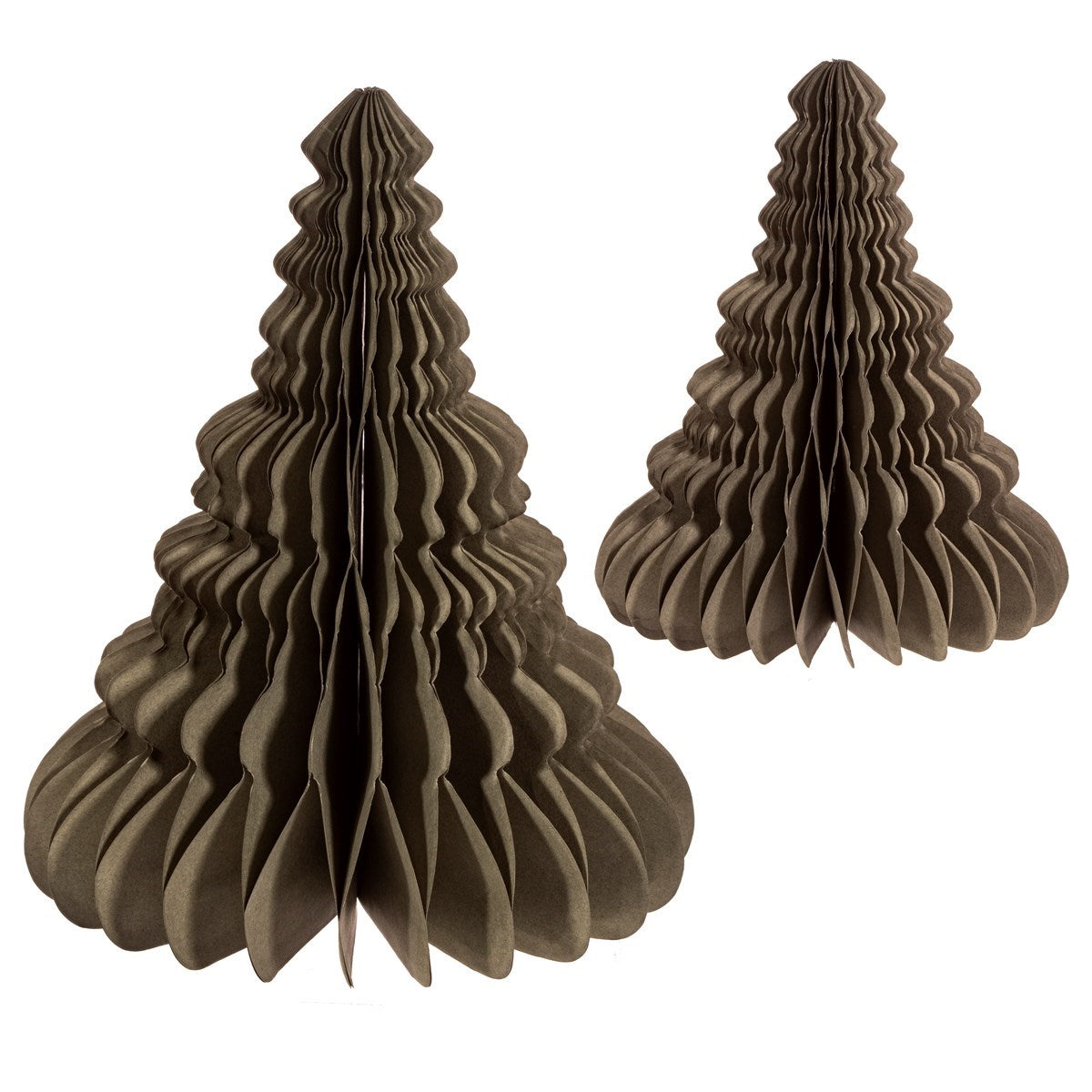 Wide Paper Christmas Tree Decoration - Set of 2