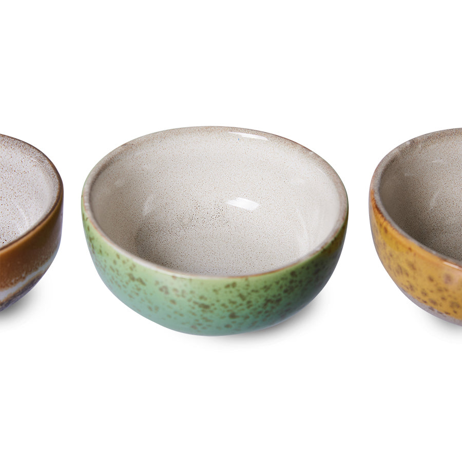 HKLIVING 70s Ceramics XS Bowls - Castor (Set of 4)