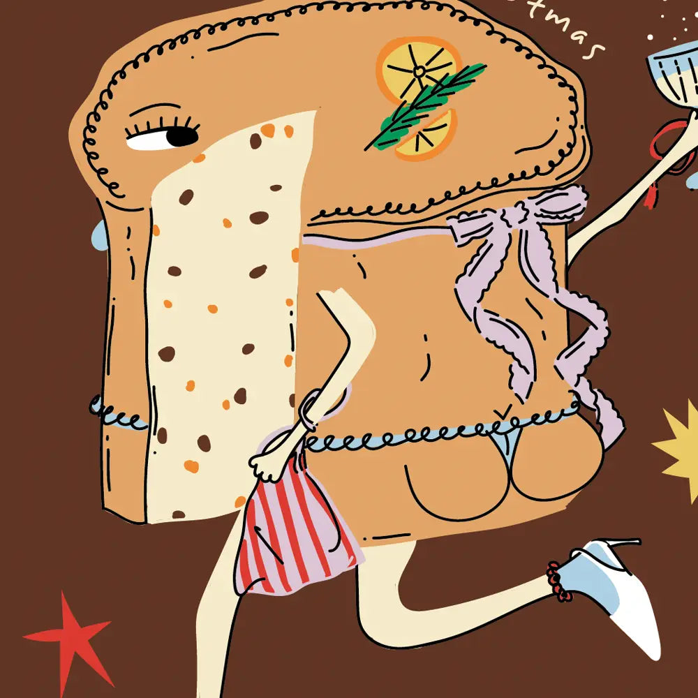Cheeky Panettone Christmas Card