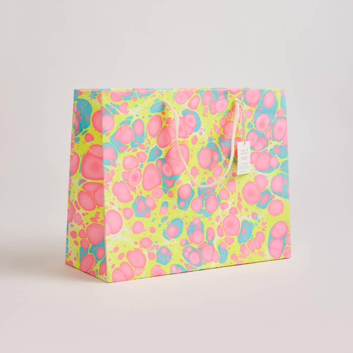 Neon Hand Marbled Gift Bags