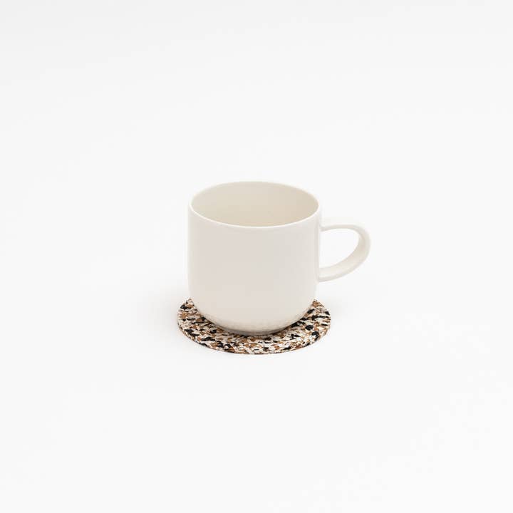 Round Cork Coasters - Black Speckle (Set of 4)