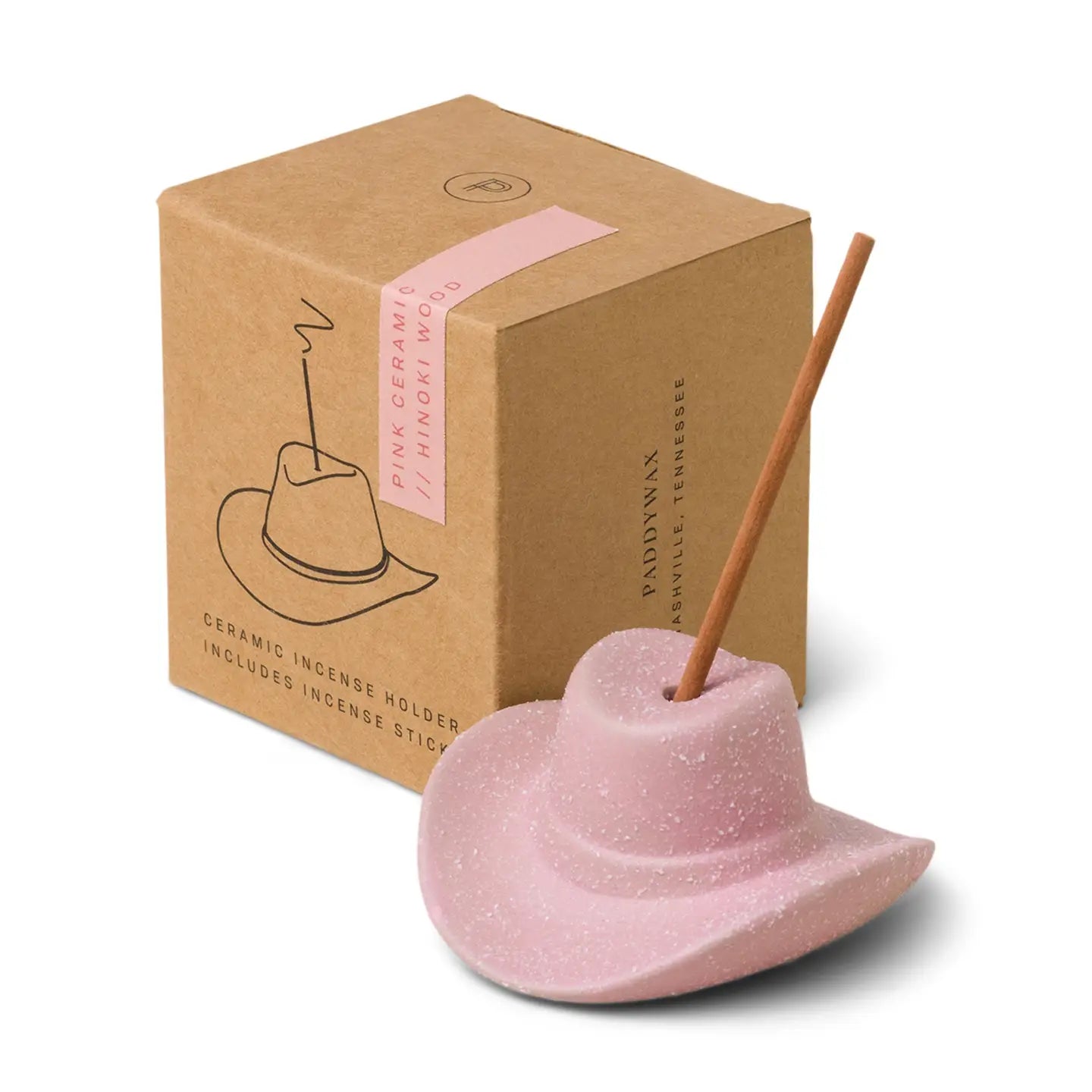 Cowboy Hat Incense Holder & Scent Set - Hinoki Wood