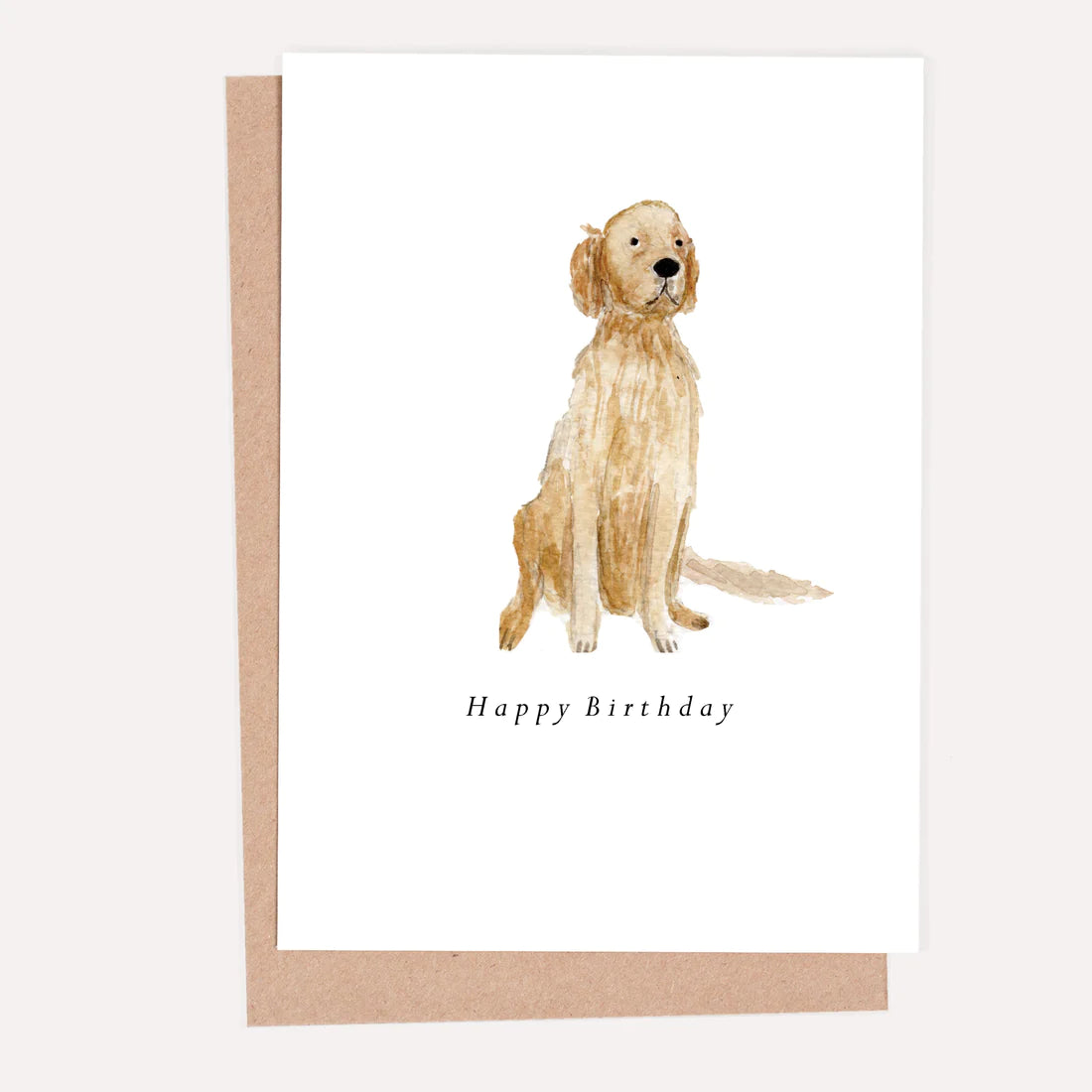 Golden Retriever Happy Birthday Card