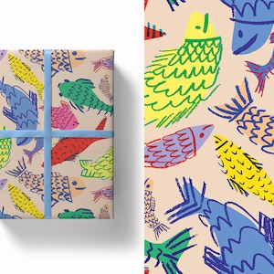Happy Fish Wrapping Paper
