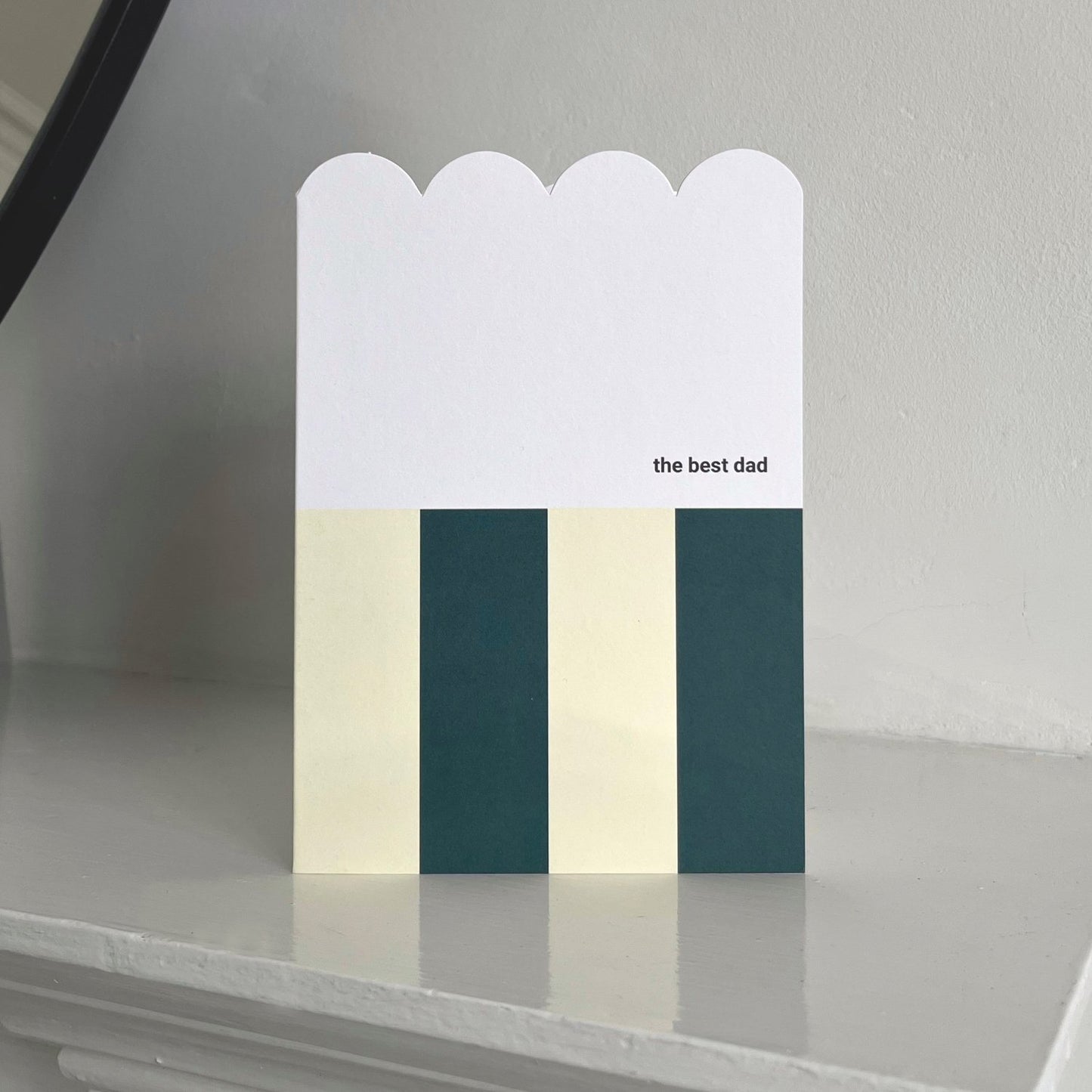 The Best Dad Scalloped Card