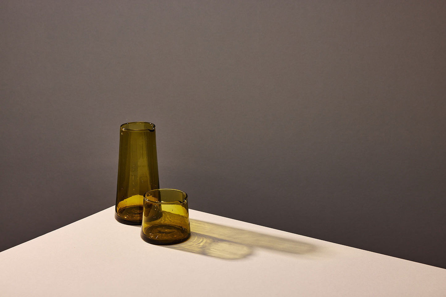 Amber Tall Glass Jug