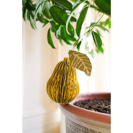Pear Honeycomb Ornament