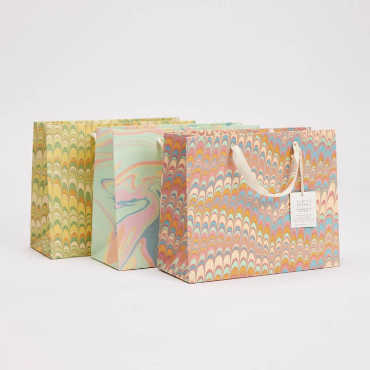Hand Marbled Gift Bags - Bouquet