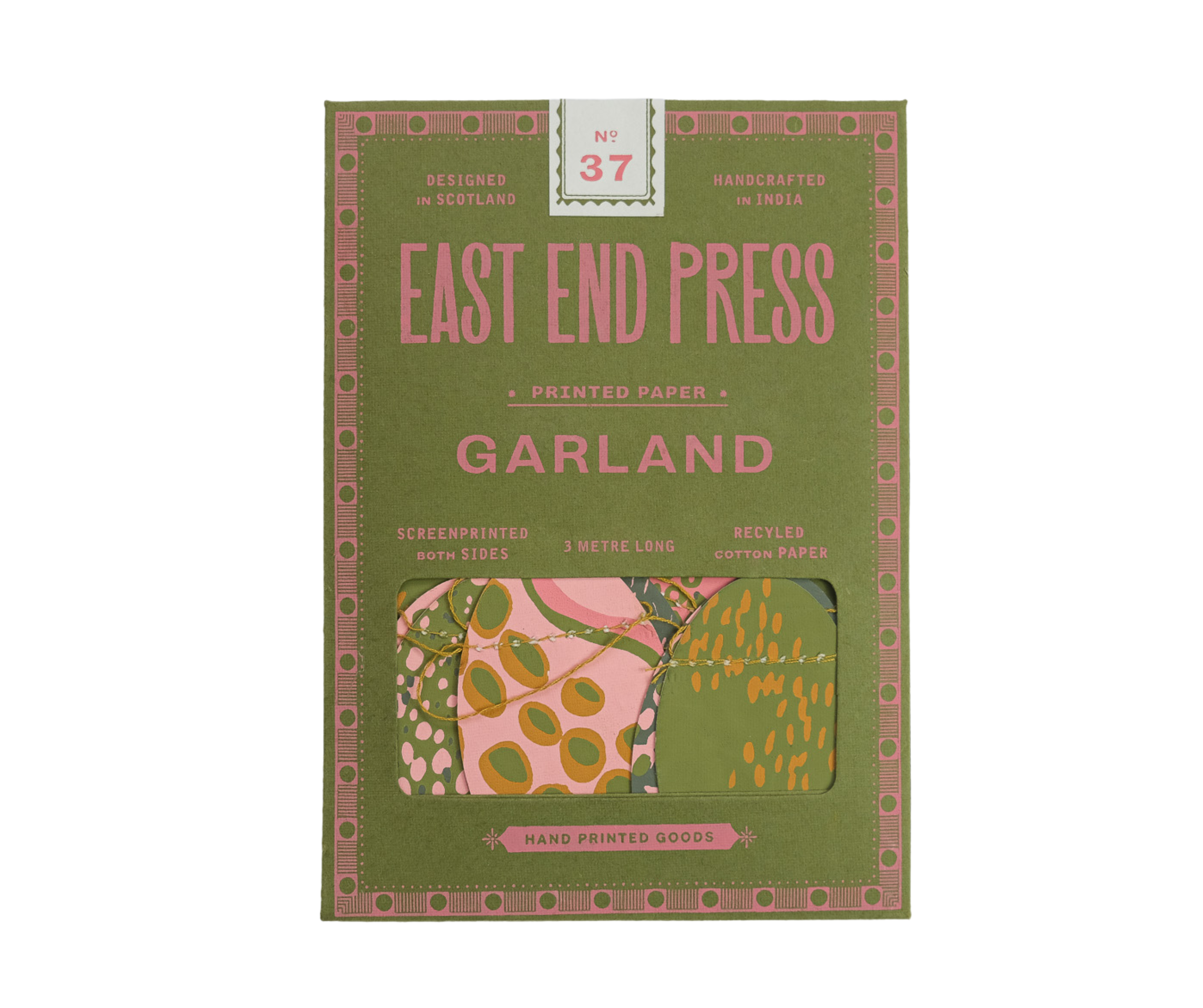 Pink Speckled Eggs Sewn Garland