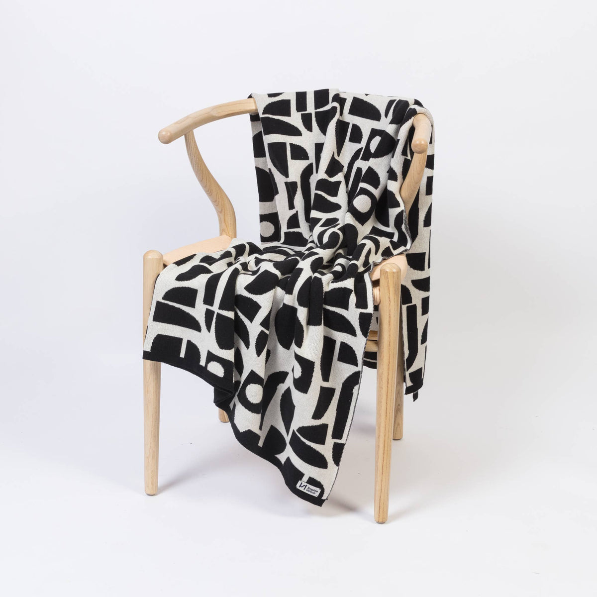 Bruten Cotton Knit Throw: Mini Mono