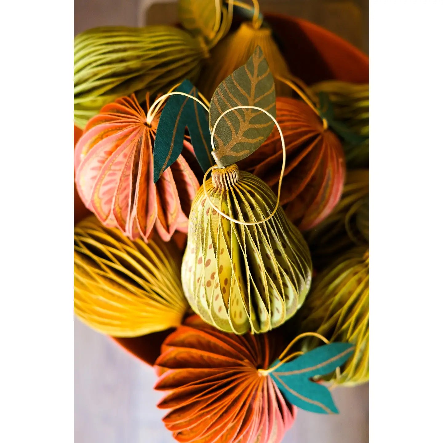 Pear Honeycomb Ornament