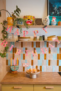 Happy Birthday Red Mix Sewn Garland