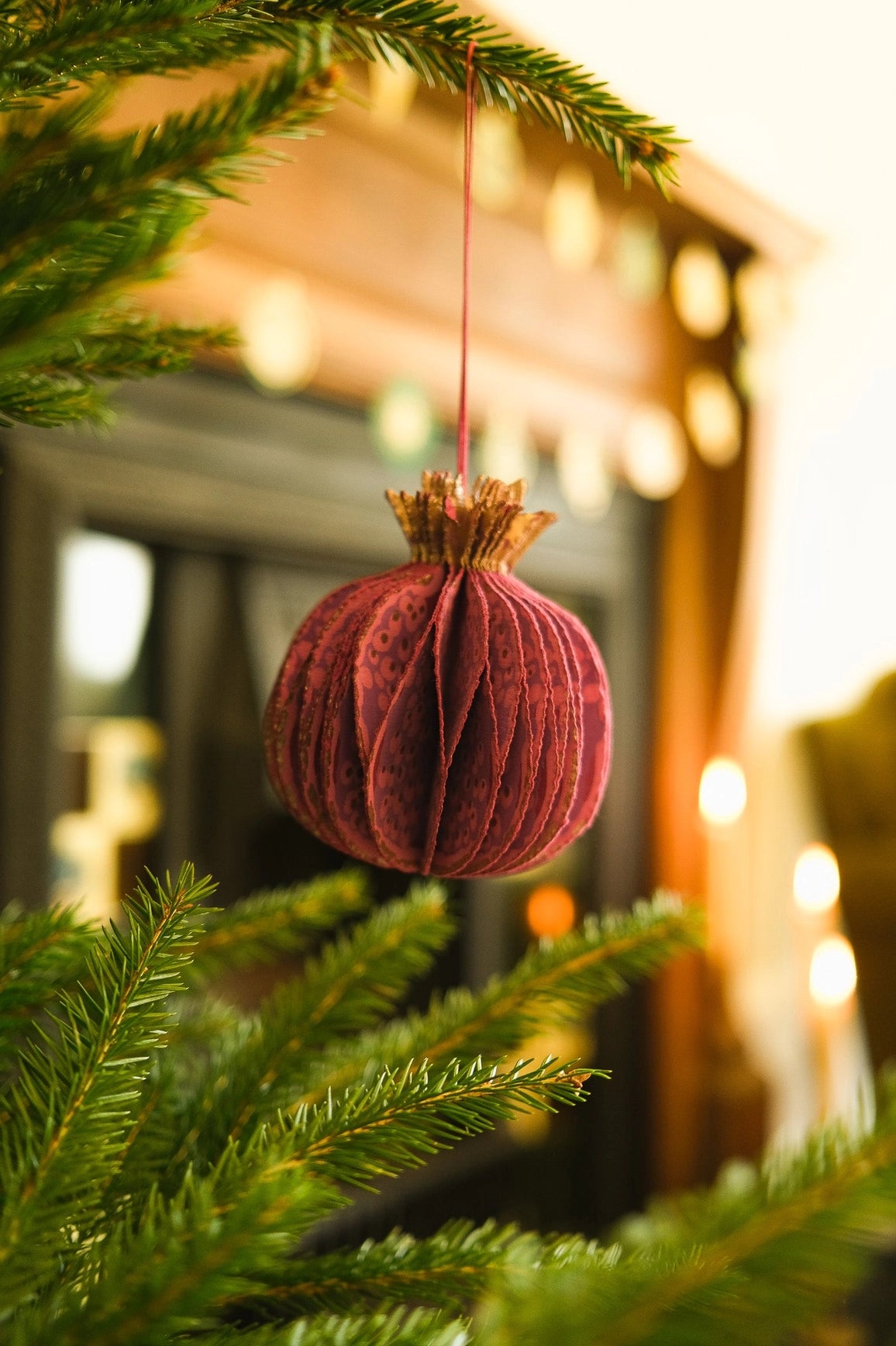 Pomegranate Honeycomb Ornament