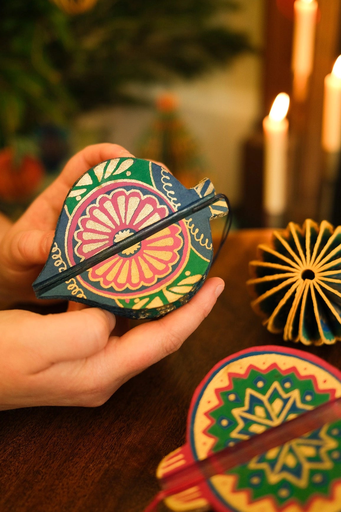 Blue Honeycomb Bauble