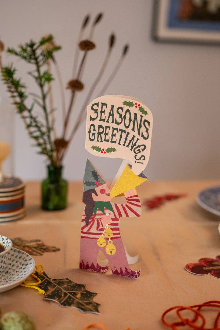 Christmas Elf Seasons Greetings Card
