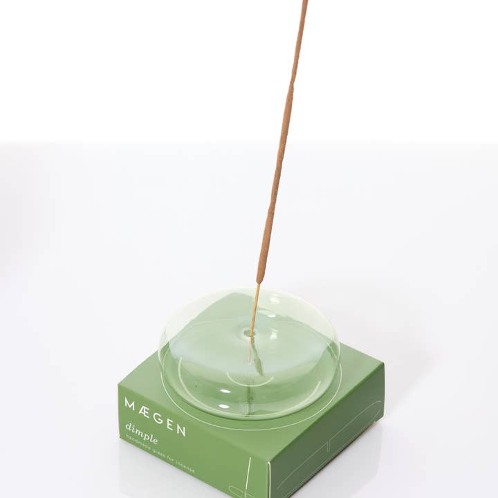 Dimple Handblown Glass Incense Holder