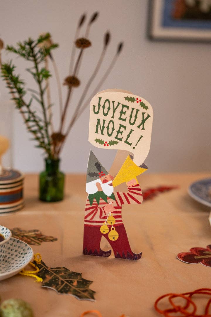 Christmas Elf Joyeux Noel Card