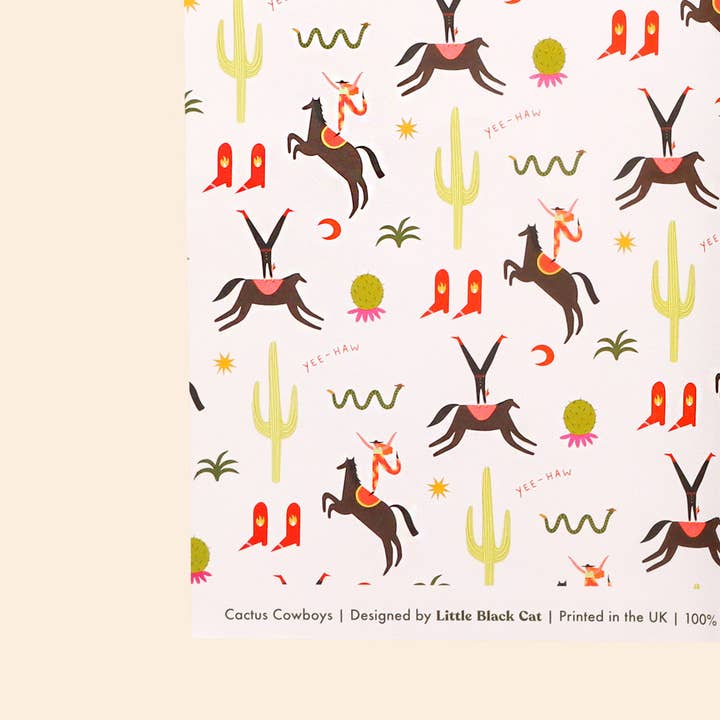 Cactus Cowboy Gift Wrap