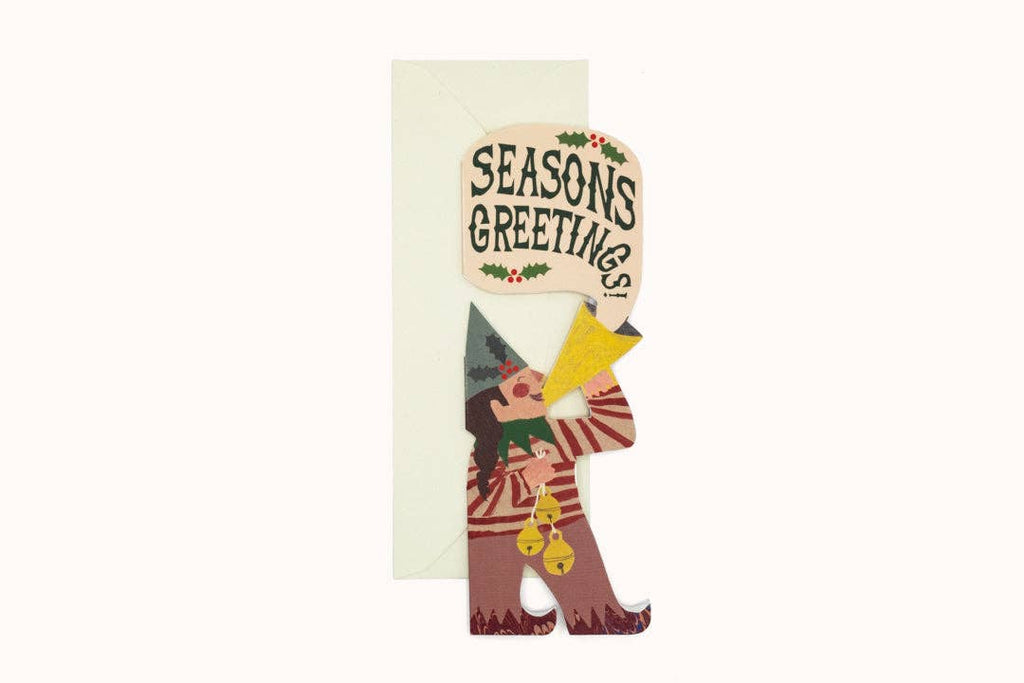 Christmas Elf Seasons Greetings Card