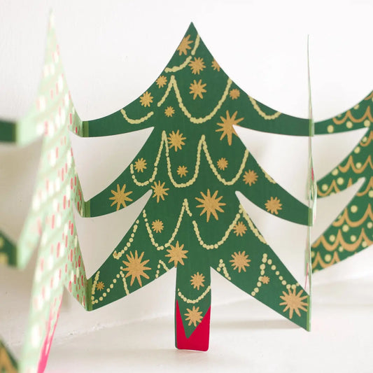 Christmas Tree Concertina Garland