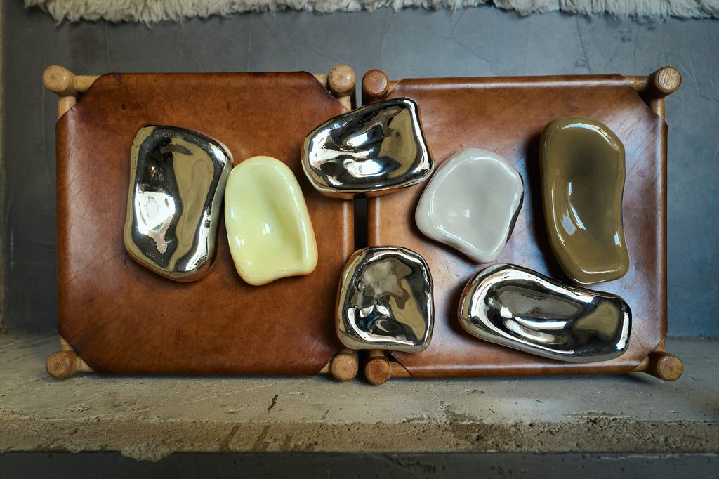 HKLIVING Chrome Glass Sculptures