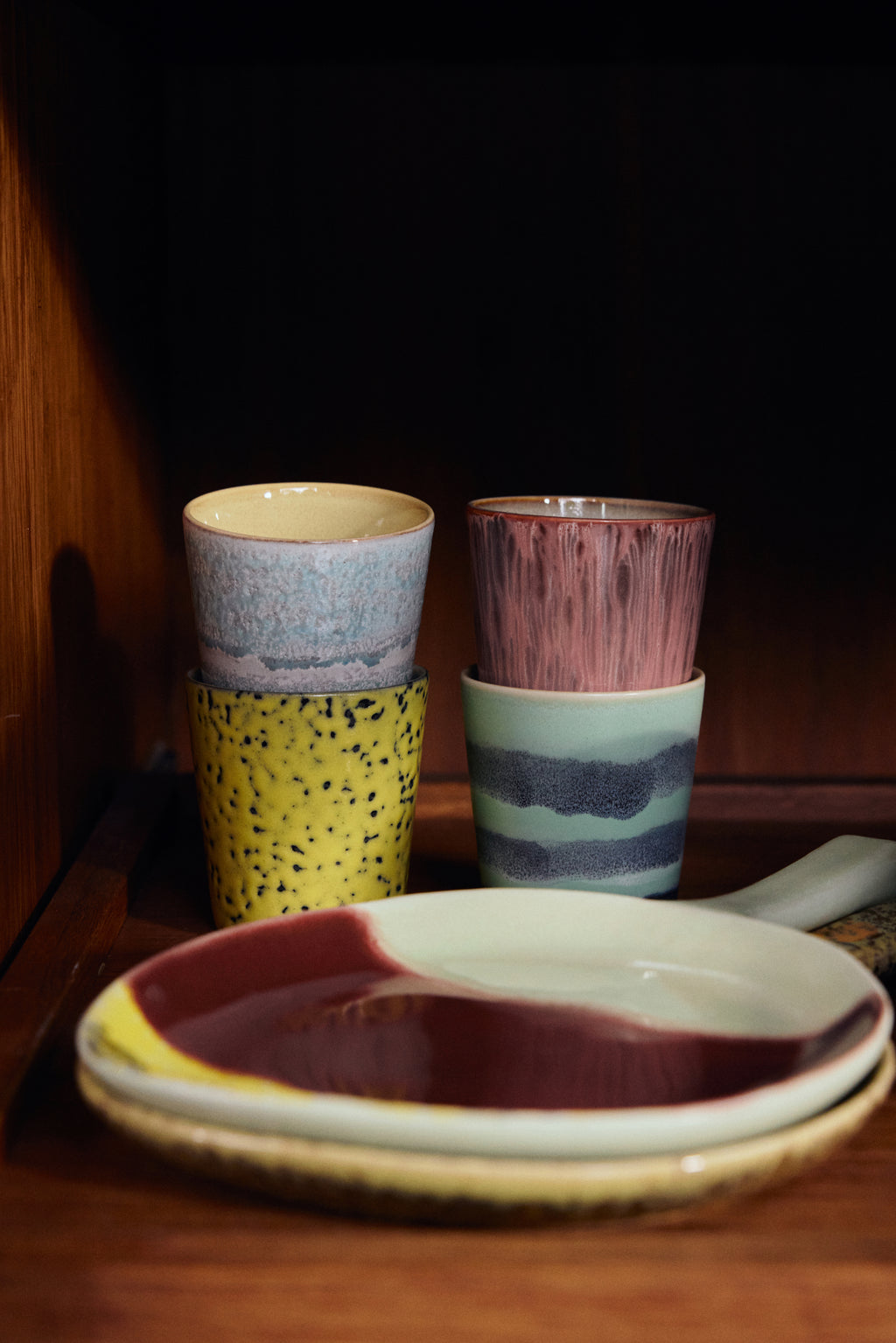 HKLIVING 70s Ceramics Coffee Mug (Set of 4) - Artistic