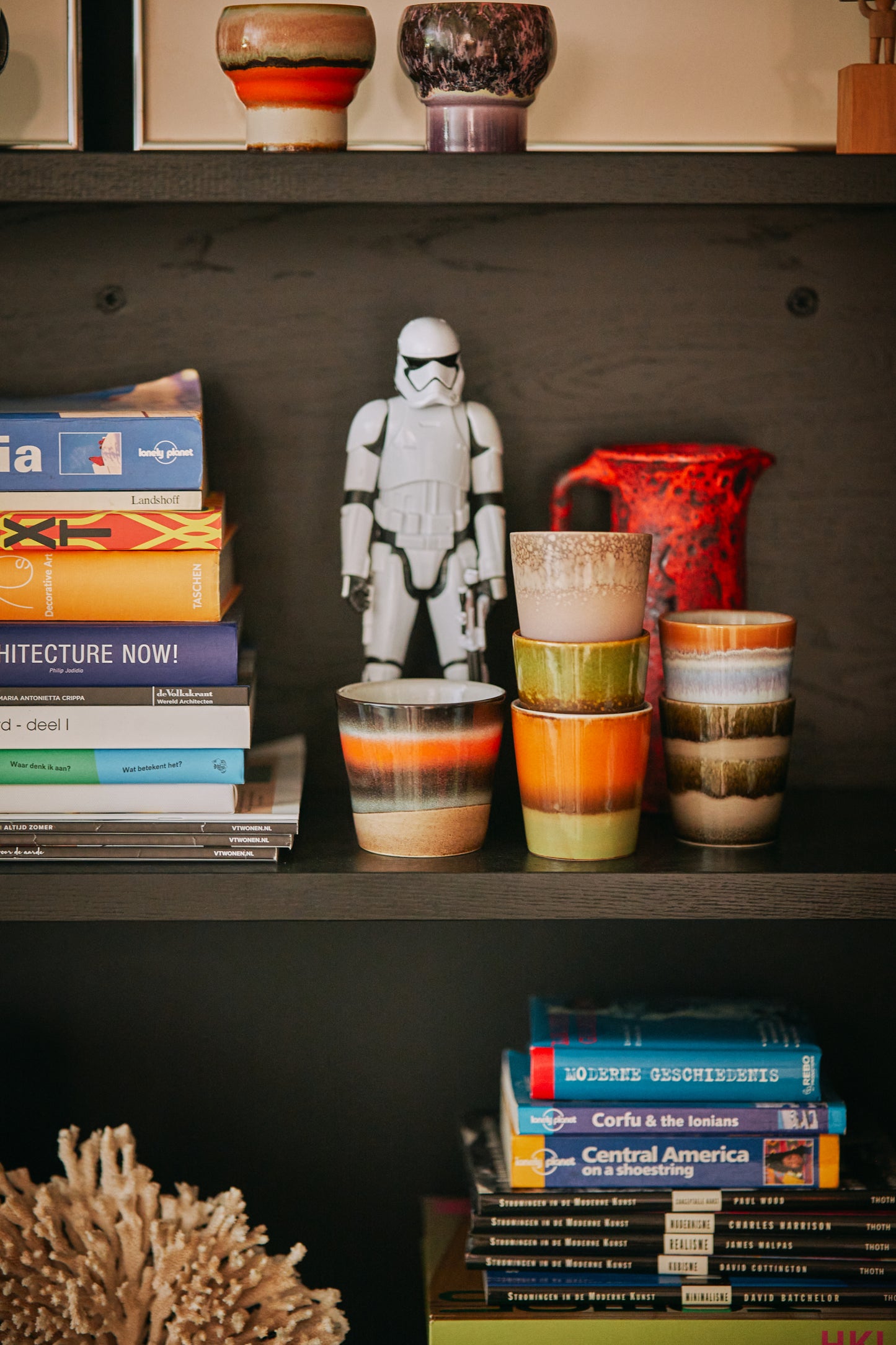 HKliving 70s Ceramics Coffee Mug - Elements (Set of 6)