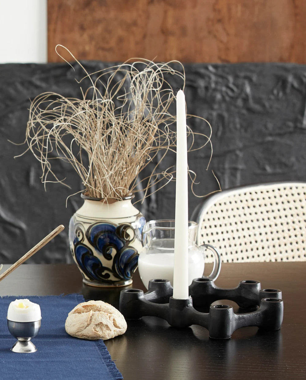 Lemnos Black Candle Holder