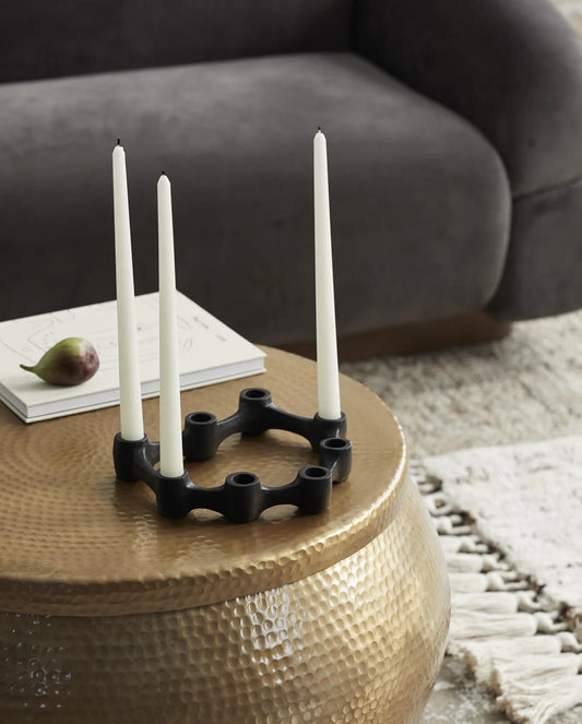 Lemnos Black Candle Holder