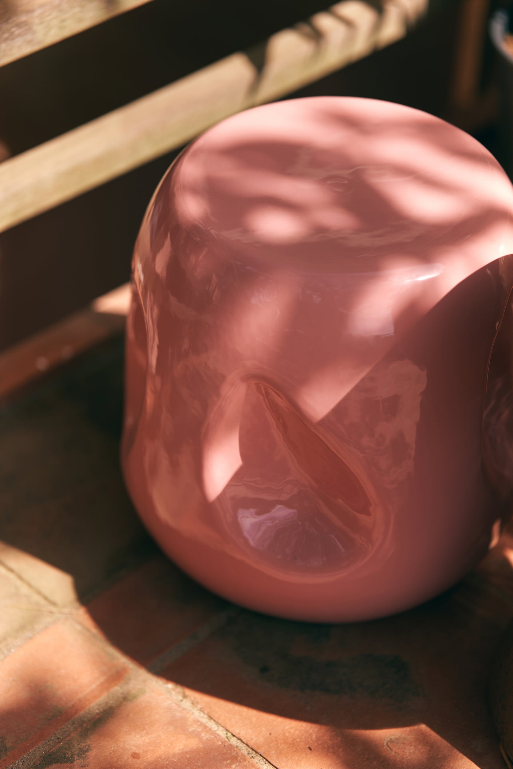 HKLIVING Currents Ceramic Side Table - Coral