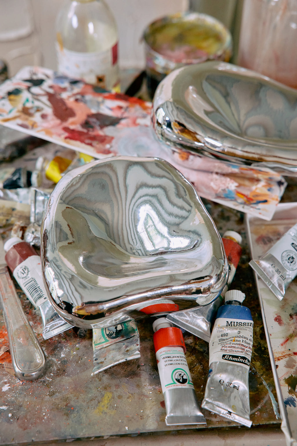 HKLIVING Chrome Glass Sculptures