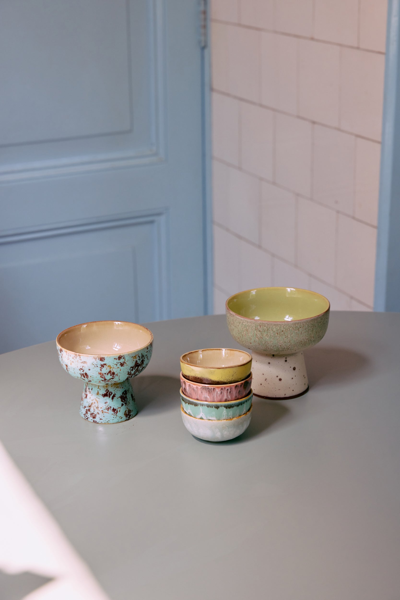 HKLIVING 70s Ceramics XS Bowls (Set of 4)  - Modernist