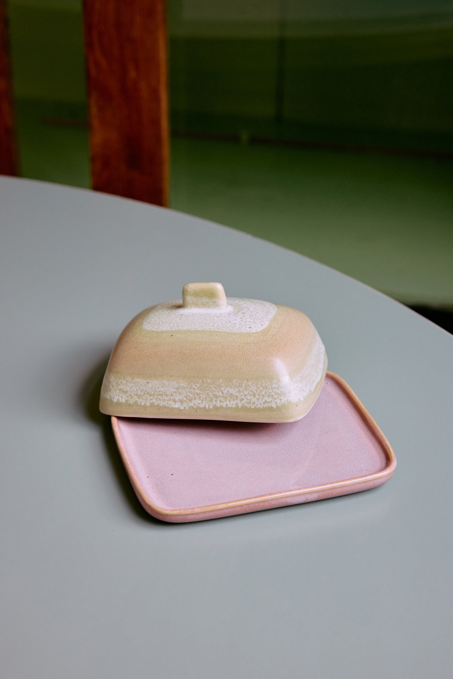HKLIVING 70s Ceramics Butter Dish -  Skyline