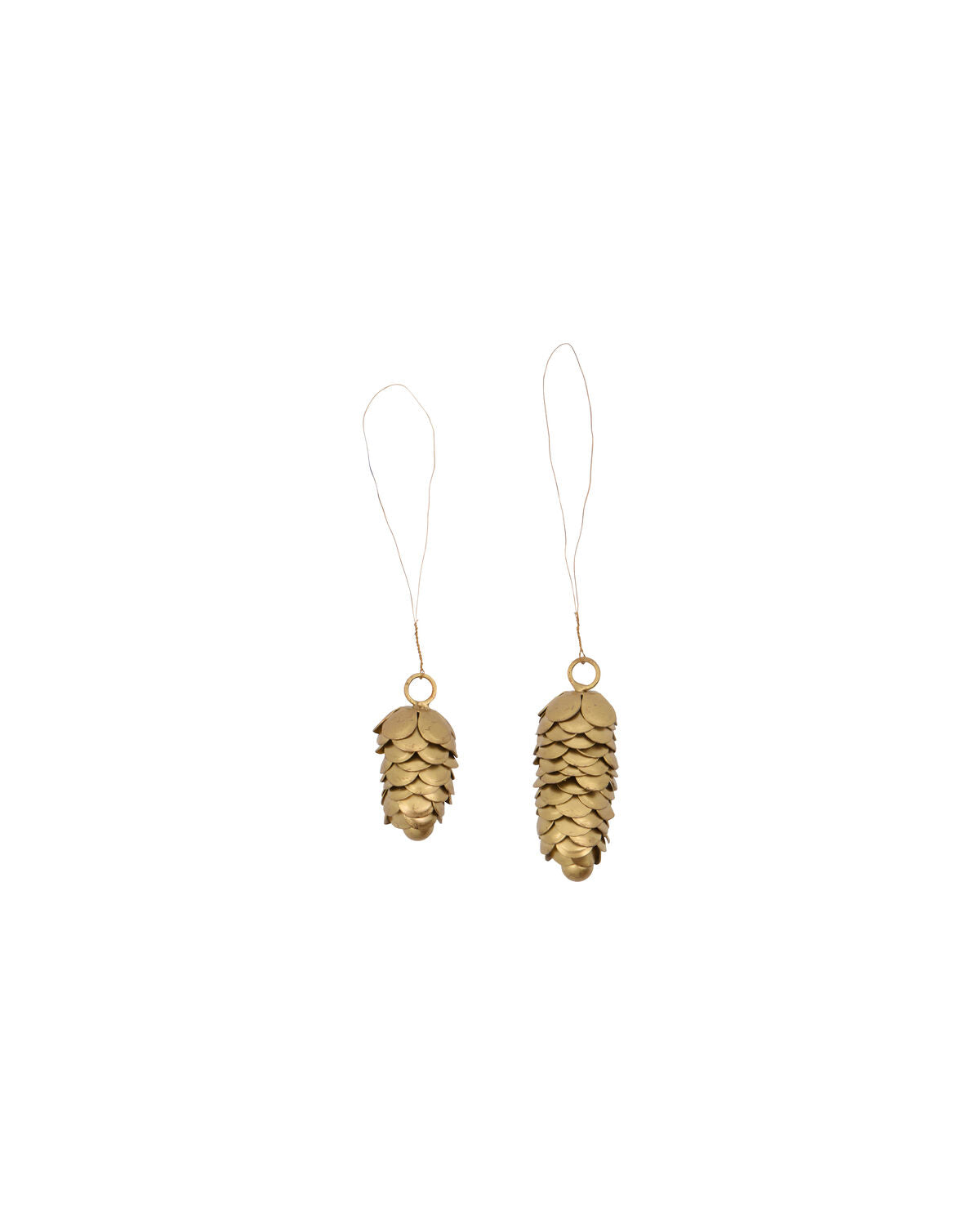Gold Pine Cone Tree Decoration (Set of 2)