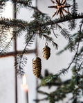 Gold Pine Cone Tree Decoration (Set of 2)